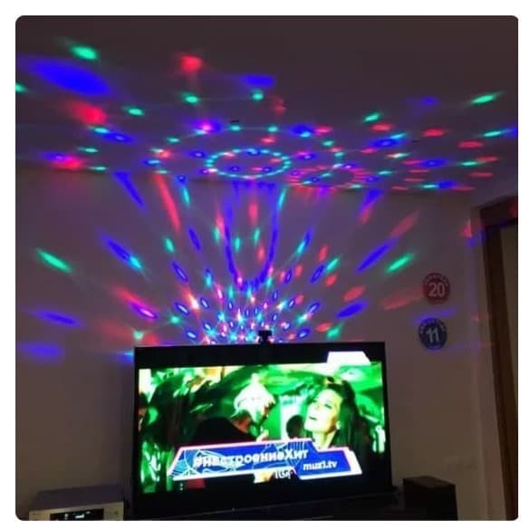 LED Lampu Disco Putar Warna Warni Full Colour - Lampu Bohlam Disko Rainbow Putar- Lampu Diskotik
