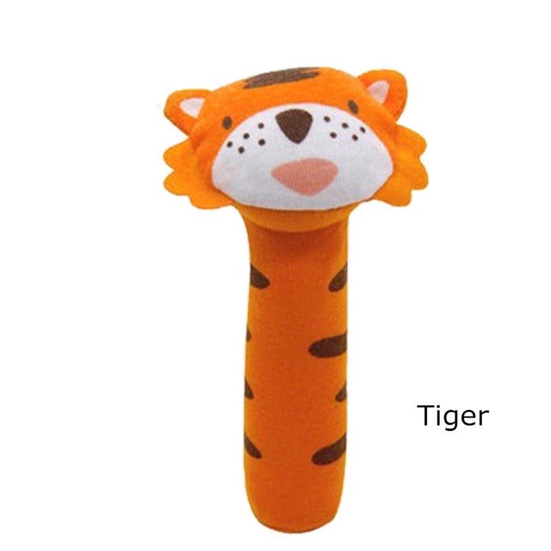 Mainan Bayi Tongkat Gigitan Genggam Bunyi Rattle Stick Baby Play Import Animal Hewan Kain Lembut