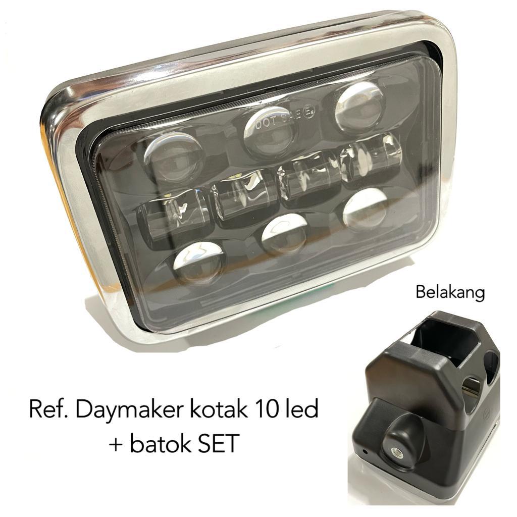 DAYMAKER KOTAK SET BATOK GL KING WIN LIS CROM PLAT BESI