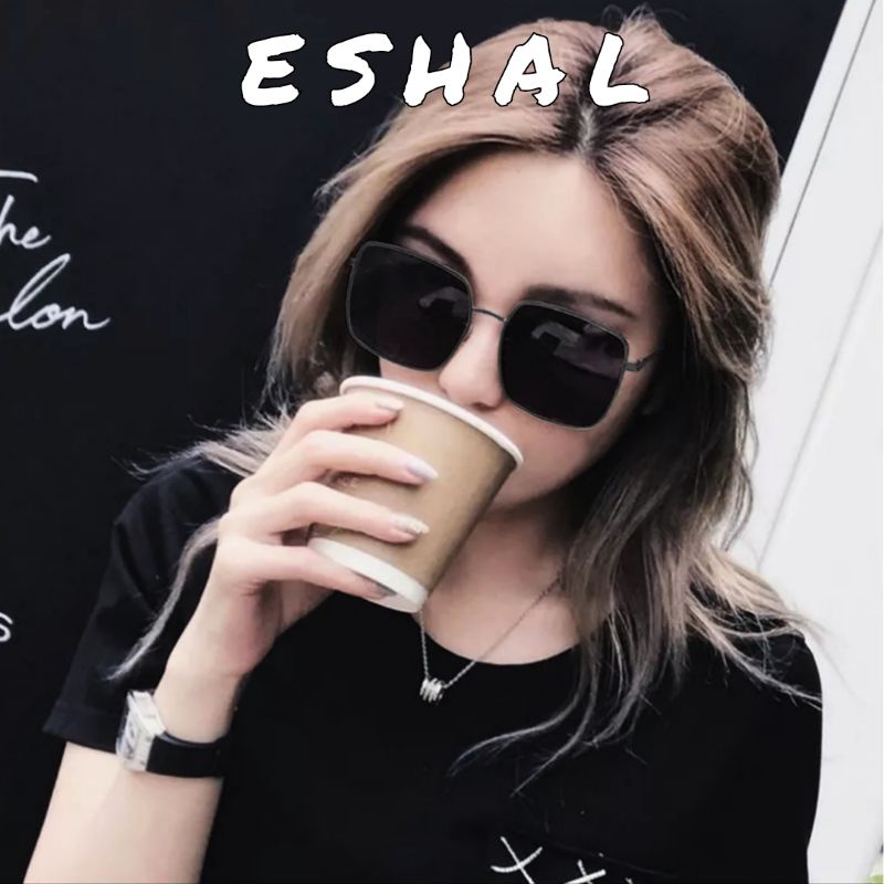 Kacamata Hitam Kotak Pria Wanita Gaya Retro Vintage