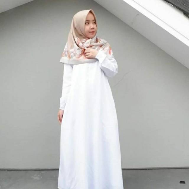 Cairo Abaya Clear White (Rathanassa.Id)