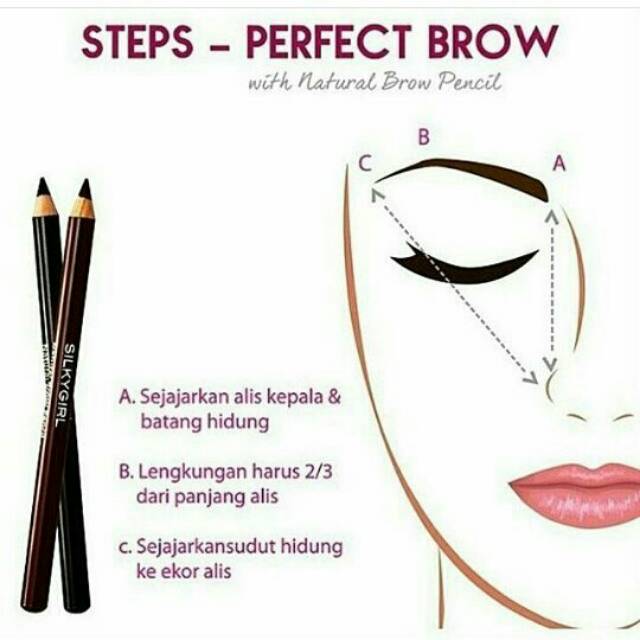 ❤️ MEMEY ❤️ SILKYGIRL Natural Brow Pencil | Eyebrow Pensil Alis