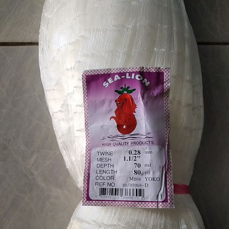 Jaring bahan jala ikan 0.28 1½ inchi 70md/80yds yoko selions senar anti geser bahan jaring jala ikan