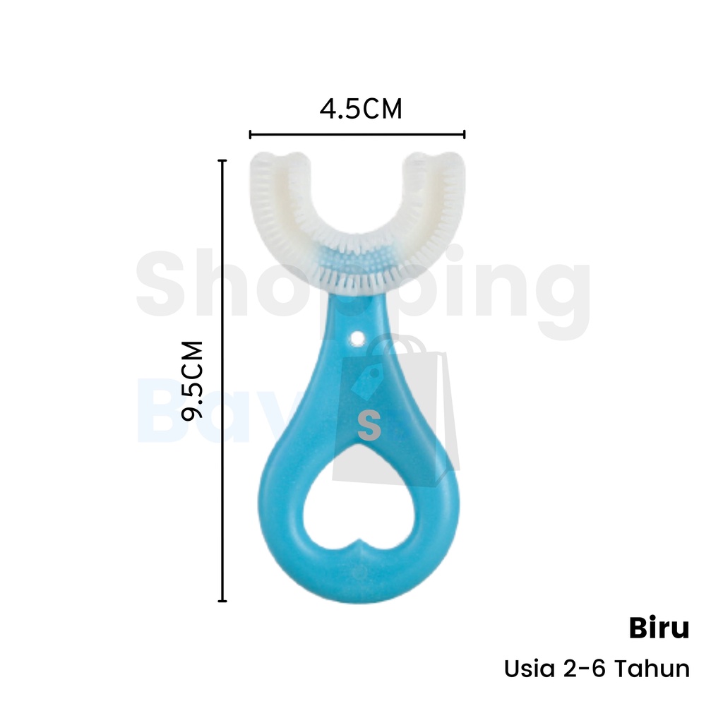 [SB] Sikat Gigi Anak Bentuk U Bahan Silikon / Sikat Gigi U Shape Anak / Sikat Gigi U Anak / Training Toothbrush