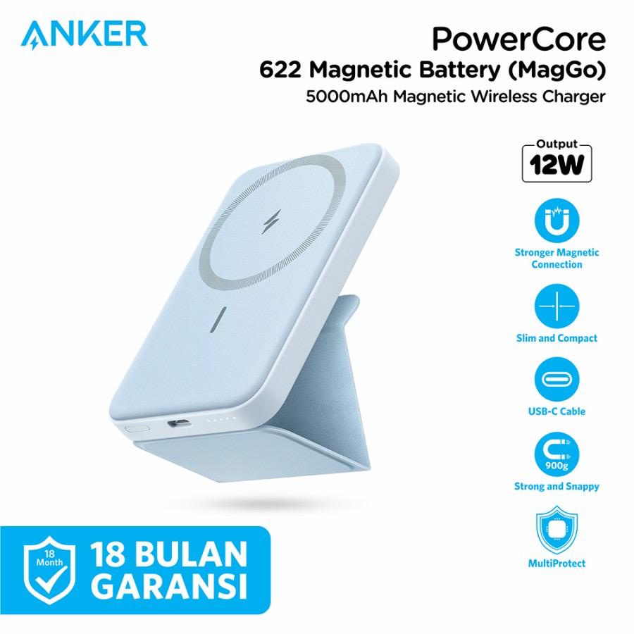 Anker Wireless PowerCore 622 Magnetic 5.000 mAh 12W - MagGo - SKU : A1611