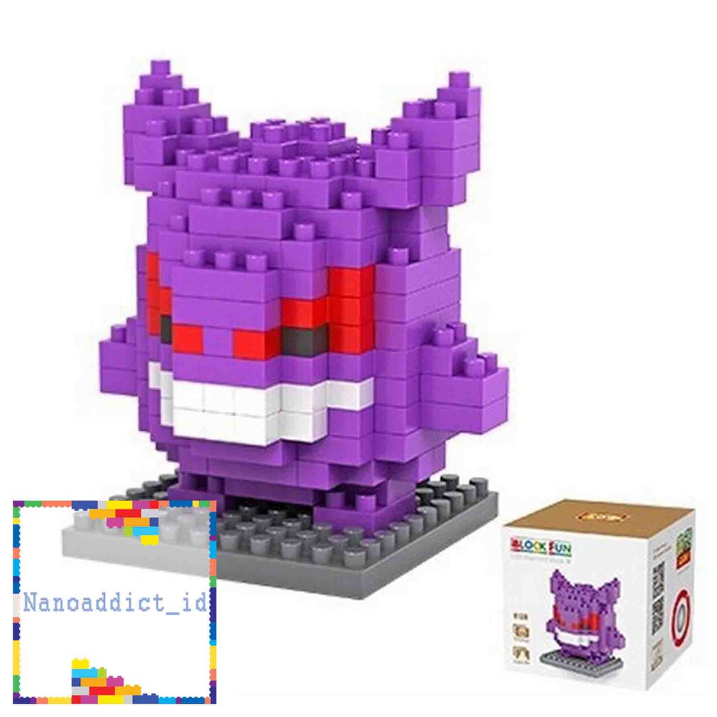 Loz Pokemon Gengar 9138 / Pikachu Pokeball - Nanoblock Bricks Nano Block