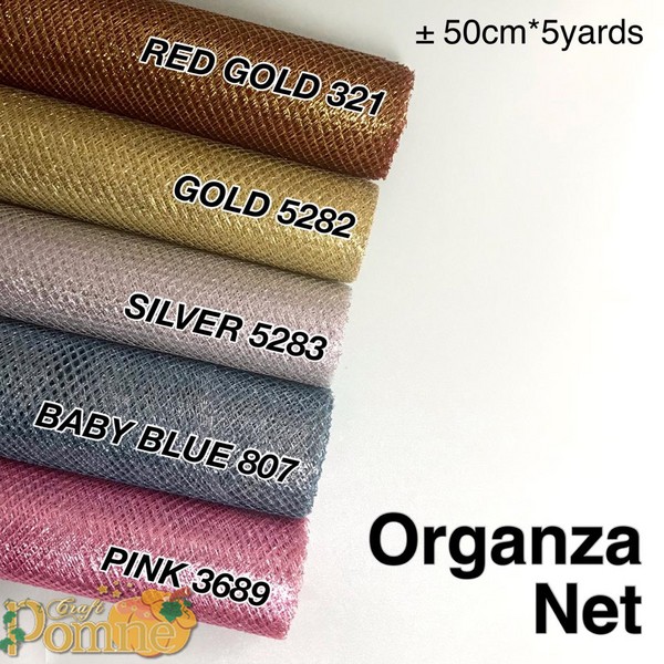 Kain Organza Net - bungkus kado bunga - mesh flower bouquet wrap