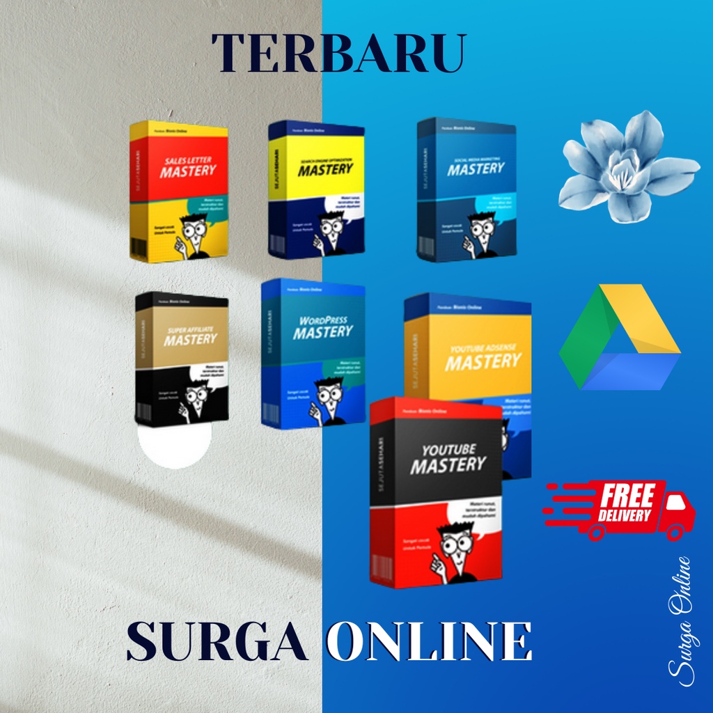 Paket 20 Ecourse Lengkap Pemula FB, Wordpress, Canva, Dropship, Ads, Dll