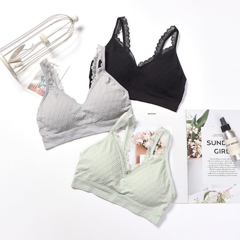 Kemben Bra Seamless Korean Tank Top Bralette Pakaian Dalam Wanita Crop Top Sport Bra Tanktop Kemben Pendek BH Cewek Tanpa Kawat