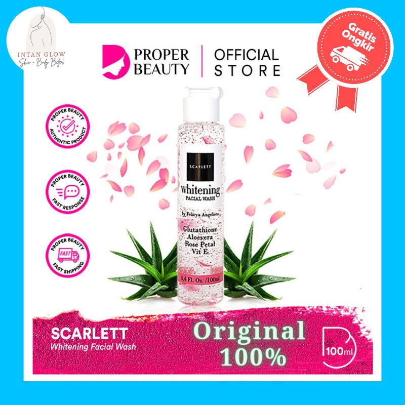 SCARLETT WHITENING FACIAL WASH ORIGINAL PEMUTIH WAJAH SCARLET WHITENING PEMBERSIH PENCERAH WAJAH