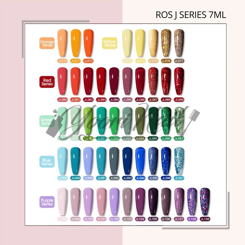 Mini Rosalind J Series 7ml (JL051 - JL072)  glitter series colorful series gel polish gel uv led