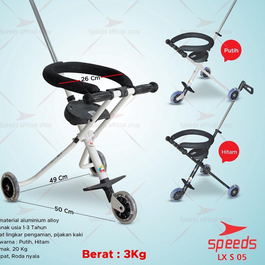 (RA-133)-SPEEDS Stroller Bayi Anak Kereta Dorong Bayi Anak Lipat Stroller Mini Trike Ezzy Roda 3 Bab