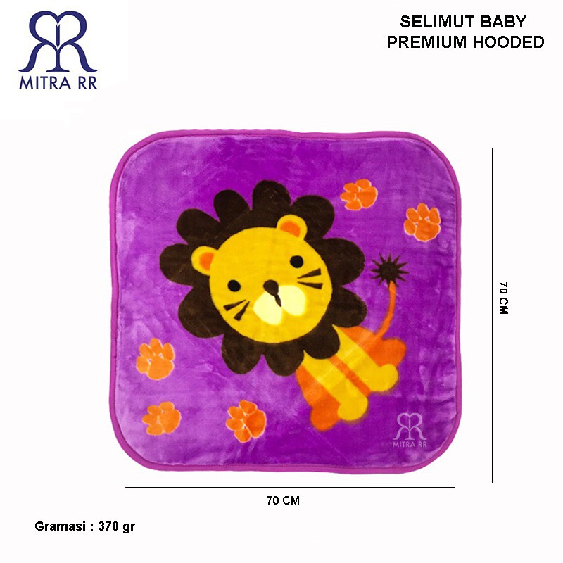 Selimut Bayi Premium Double Fleece / Selimut Bayi With Hood/ Selimut Bulu Halus Ukuran 70X70