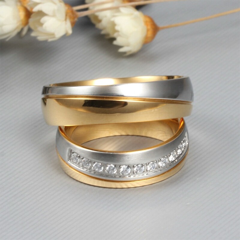 Cincin Couple / Tunangan / Nikah / Pasangan / Titanium C018