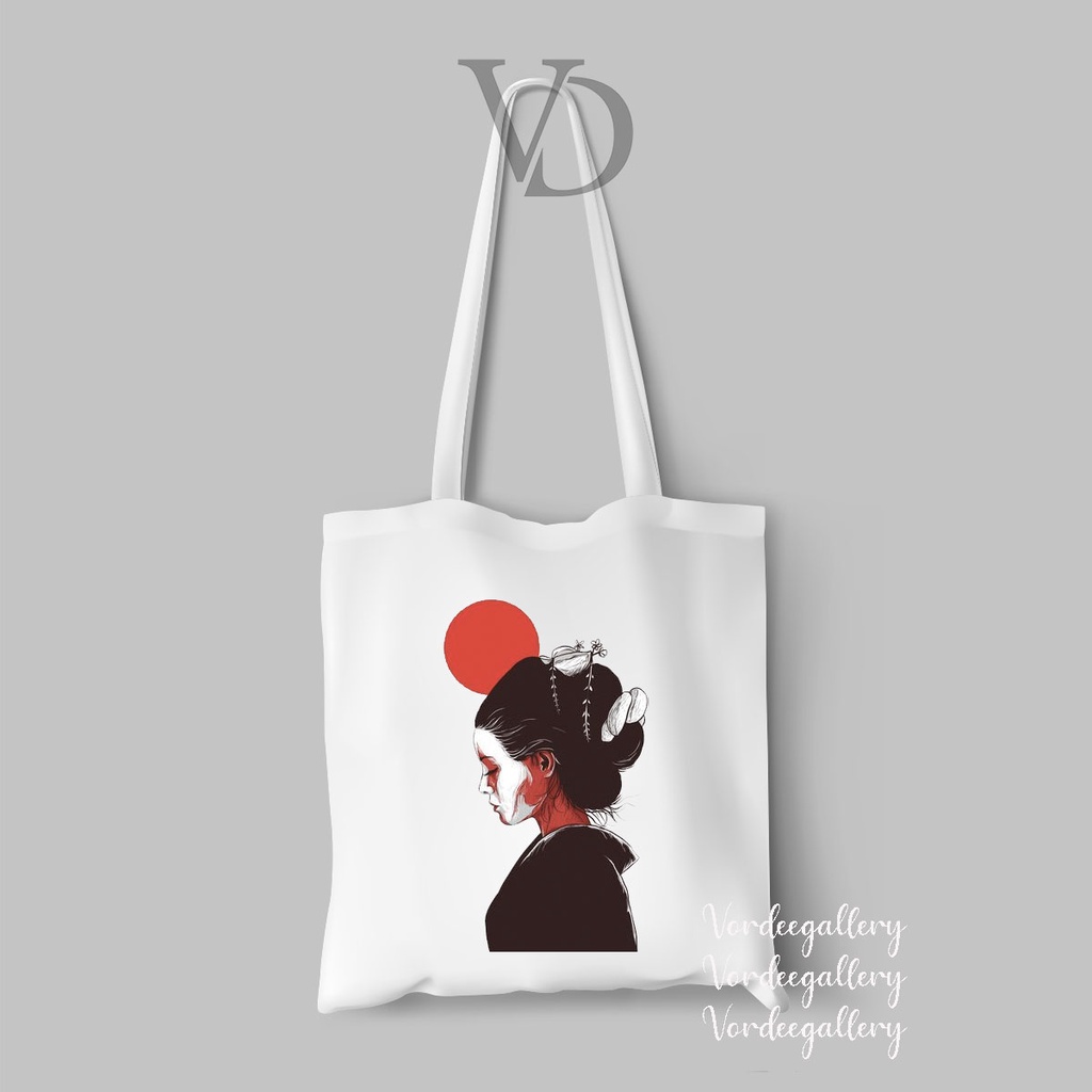 tote bag abstract art jepang / tas japan series / tas belanja aesthetic