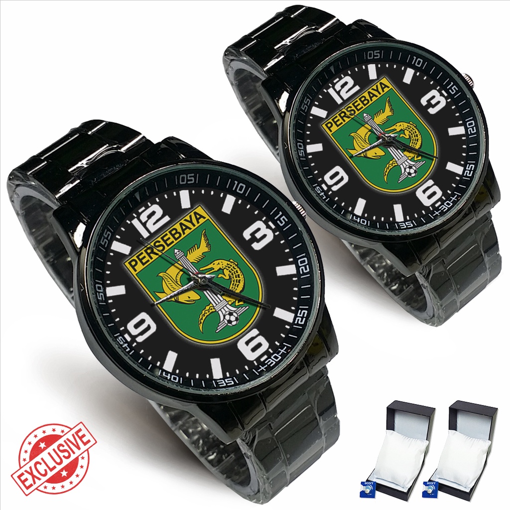 Jam Tangan Rantai Couple PERSEBAYA BAJUL IJO (Nice)