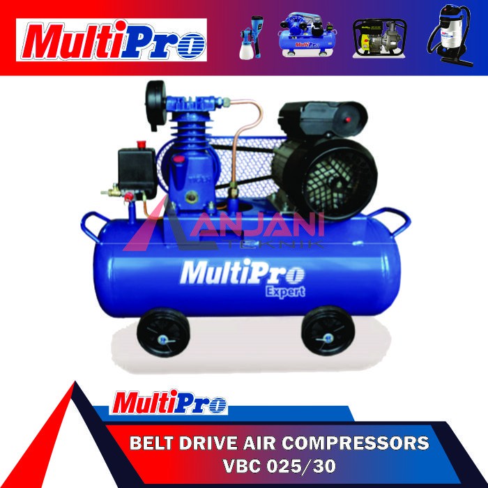 MULTIPRO VBC 025/30 MESIN KOMPRESOR ANGIN 1/4HP BELT COMPRESSOR VBC025