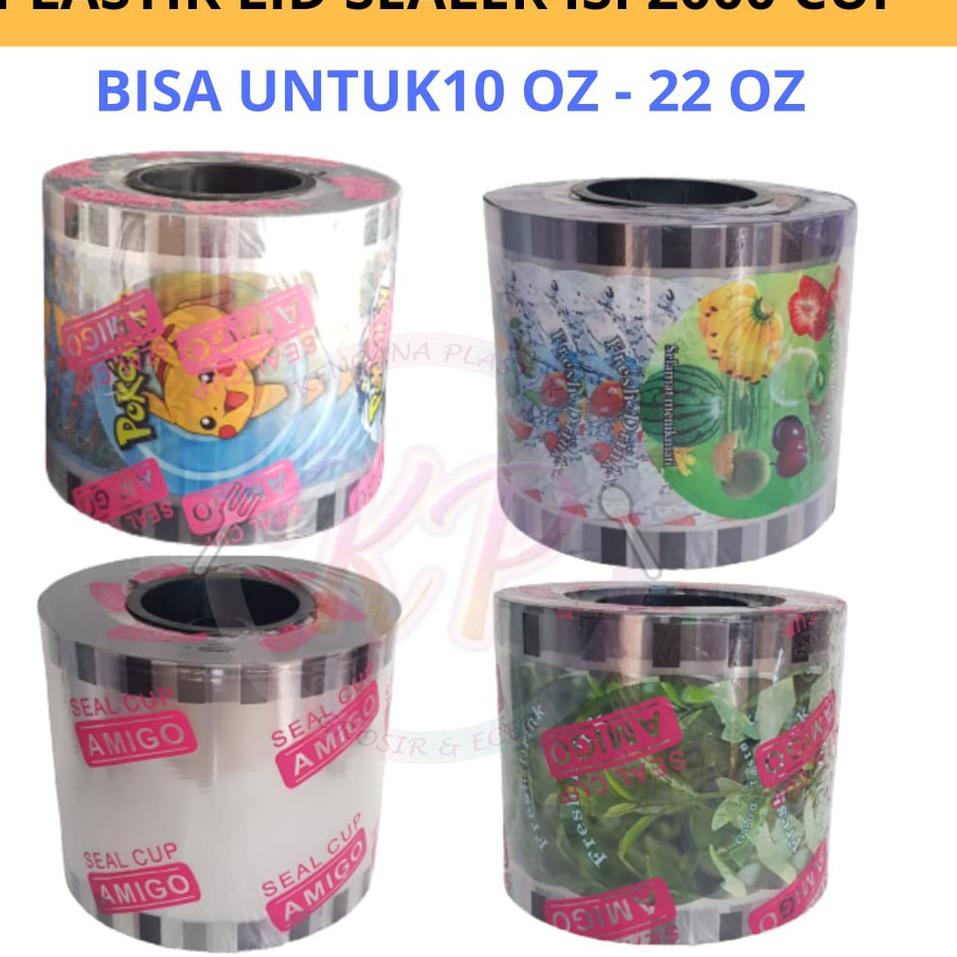

J Plastik Lid Cup Sealer/ Tutup Gelas Plastik/ Seal Cup Polos /Buah/Kartun 2000 Cup ➭ Harga Termurah