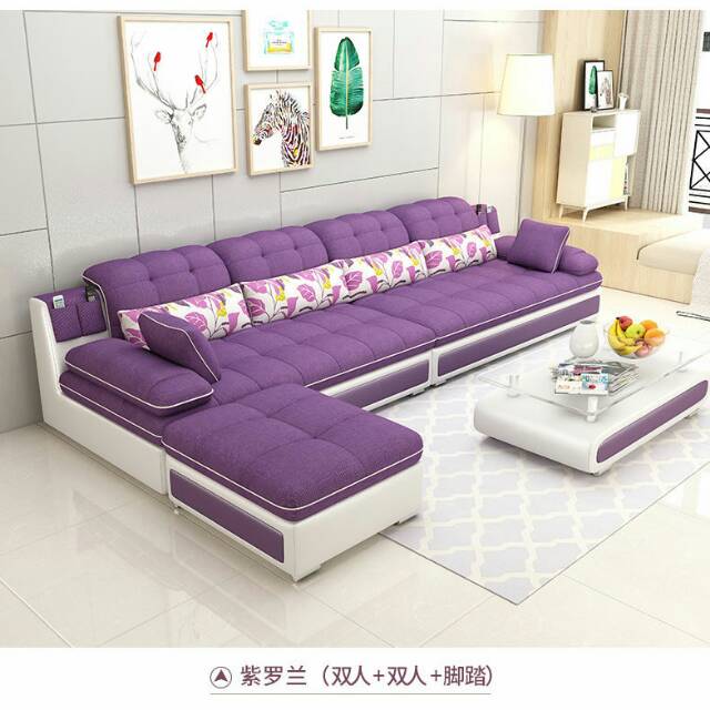 Sofa Ruang Tamu Letter L Ungu Coklat Custom Warna Ukuran dan Bahan DjoeraganMeubel Sofa Custom