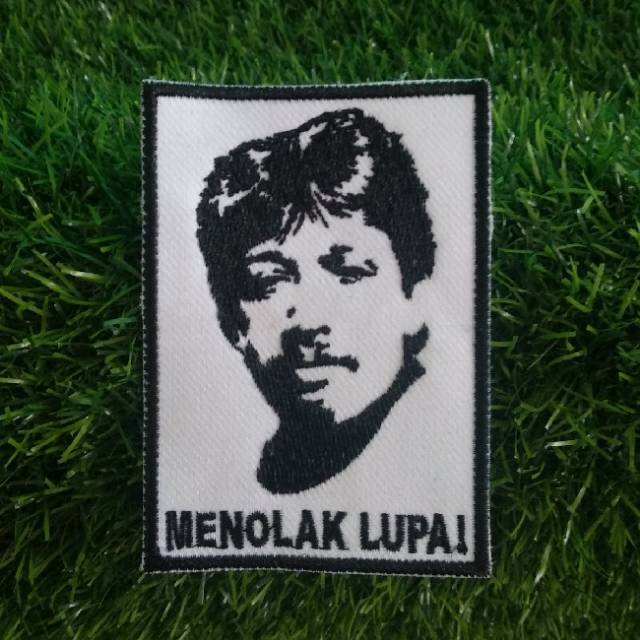 Bordir MUNIR MENOLAK LUPA Emblem Patch SUPERHERO INDONESIA Mahasiswa Mahasiswi Komunitas Grab Jaket 