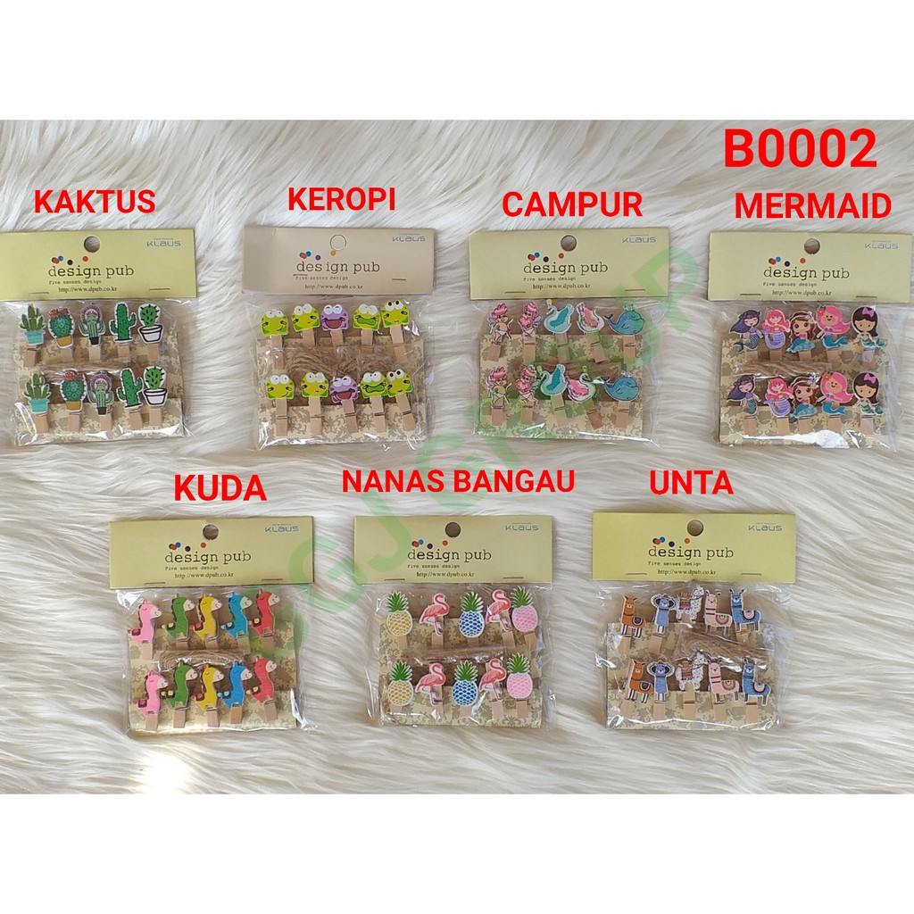 B ( B0002 ) MODEL B / 1 PAKET WOODEN CLIP PAPER PENJEPIT KAYU FREE TALI / HARGA GROSIR