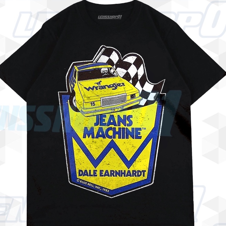 PREMIUM TSHIRT NASCAR DALE EARNHARDT JEANS MACHINE BLACK VINTAGE TEE BOOTLEG, KAOS NASCAR DALE EARNH