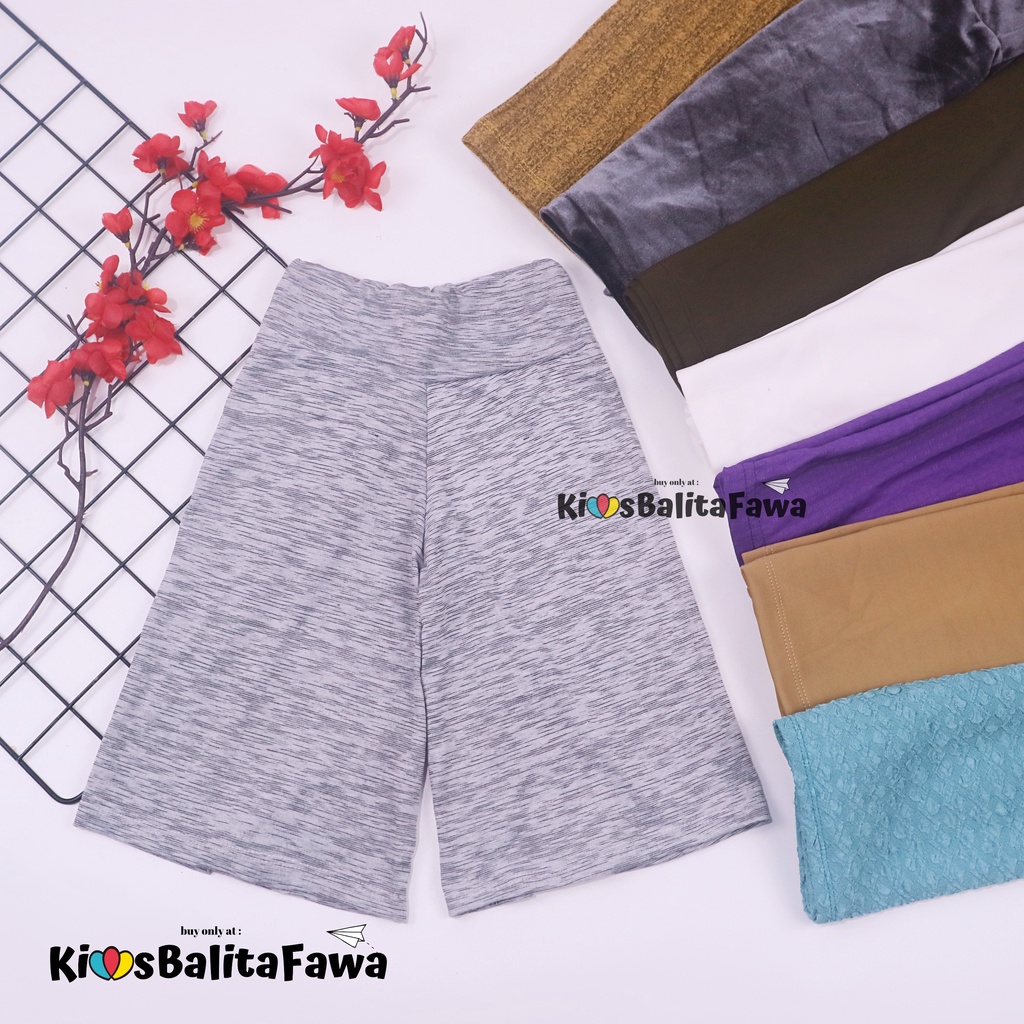 Kulot Polos uk 1-15 Tahun / Celana 3per4 Anak Perempuan Skirt Pendek Pants Murah Kulot Bawahan Polos babycinnamon