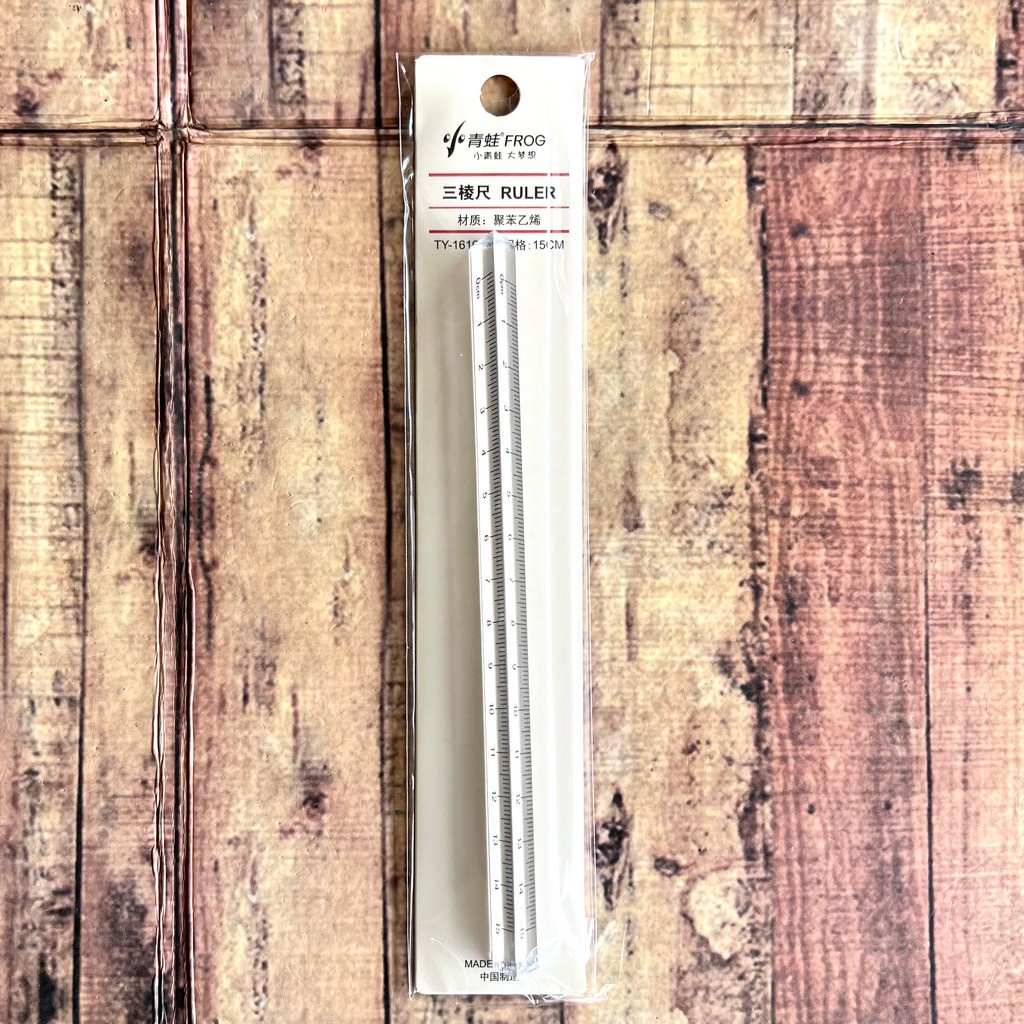 Triangular Prism Clear Ruler Stick 15cm - Penggaris Bentuk Prisma Segitiga Untuk Pelajar