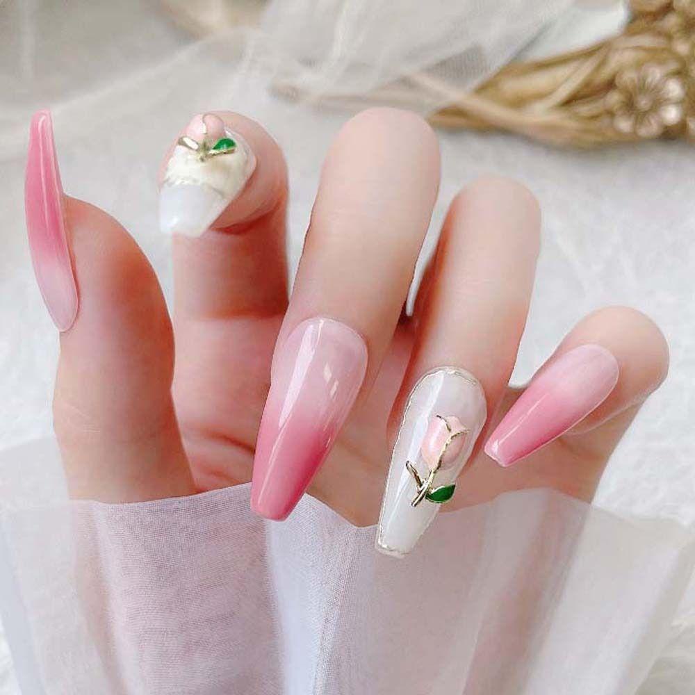 Needway   Tulip Dekorasi Kuku Jepang Perhiasan Kuku 3D Manikur Aksesoris Hiasan Kuku Tulip Nail Drills