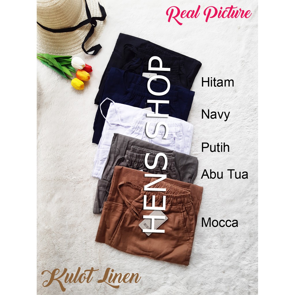 CELANA KULOT RAMI LINEN STANDART DAN JUMBO