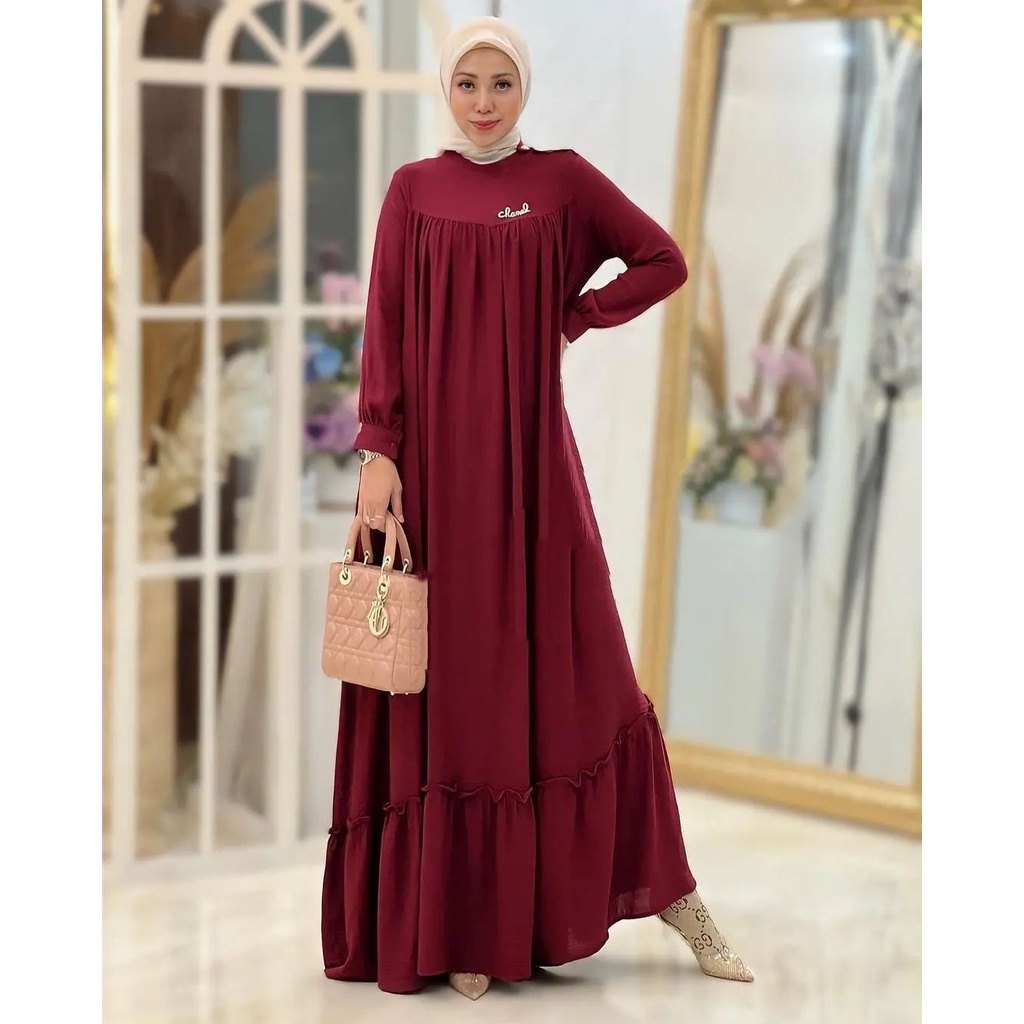 AUDRY DRESS BC BAHAN  CRINKLE LD 110 XL GAMIS LEBARAN CRINKLE AIRFLOW GAMIS LEBARAN 2023 MODEL GAMIS TERBARU DRESS SIMPLE ELEGANT