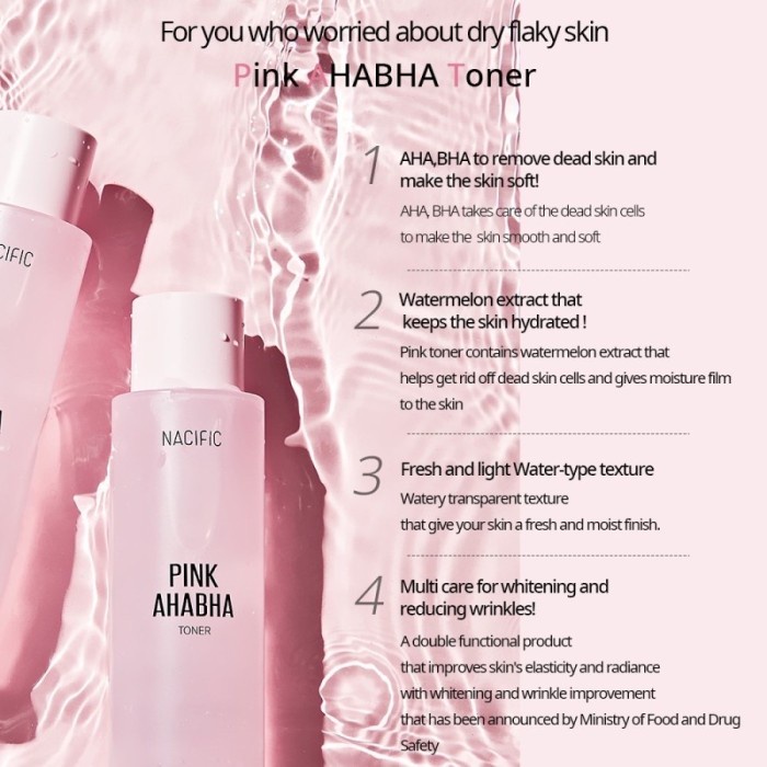 Nacific Pink AHABHA AHA BHA Toner 150ml- BPOM