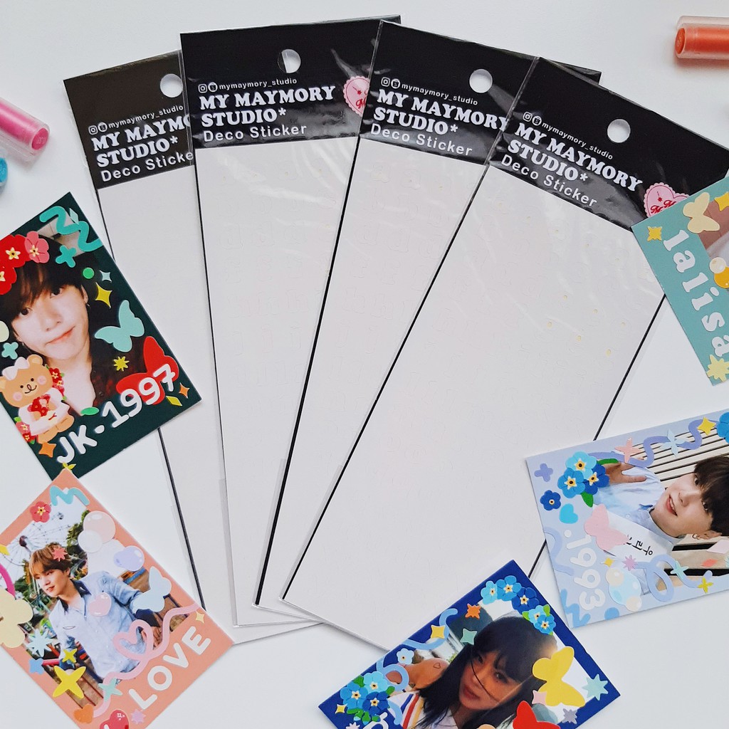 

[mymaymory_studio]"White Alphabet & Number" Stickers for Polco/Journal/Planner/Decoration