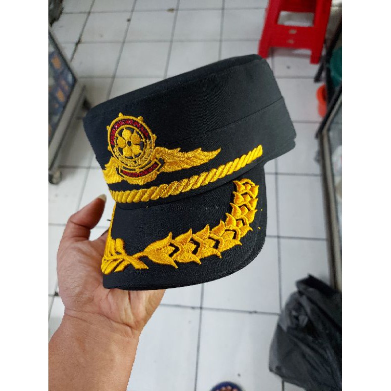 TOPI KOMANDO POL PP hijau dan hitam