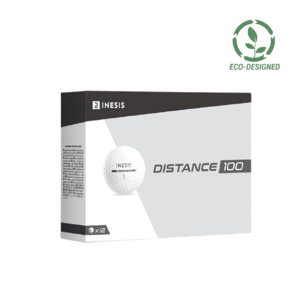 Decathlon Inesis Bola Golf Distance 100 X12 - Putih - 8334028