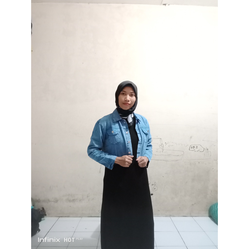 (**)Termurah One Set Dres Outher Jaket Jeans Crop Rawis One Set Inner Jaket 2022