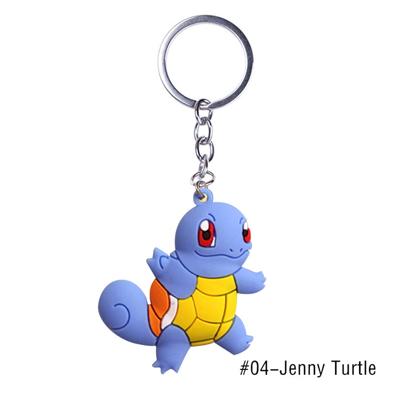 TK Cute Cartoon Pokémon PVC Keychains Lovely Backpack Pendant Pikachu Key Chains