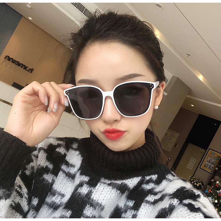 AZ102 [Cod][Ready Stock]Korean Fashion Square Frame Kacamata Hitam Wanita Sunglasses Anti