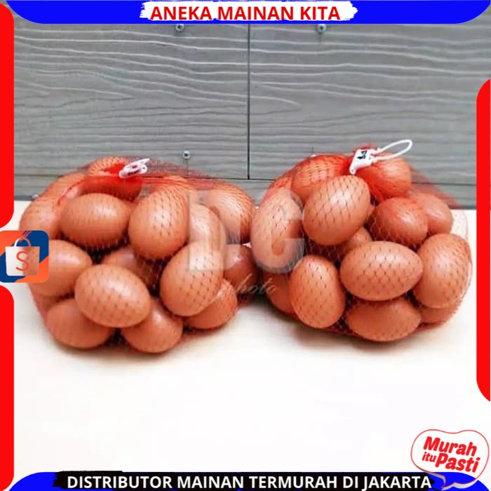 ( BISA COD ) PROMO 1 PACK ISI 20PCS MAINAN ANAK TELUR AYAM TELUR TELURAN PLASTIK / MAINAN MASAK MASAKAN