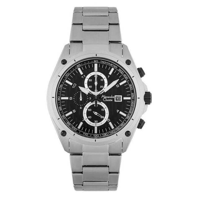 ALEXANDRE CHRISTIE PRIA AC 6493 MC ORIGINAL ( SILVER BLACK DIAL )