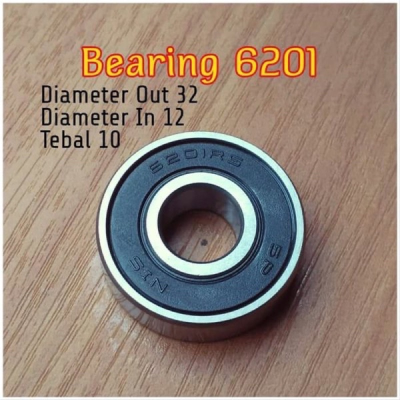 Bearing 6201 2RS Sealed Laher 12x32x10mm