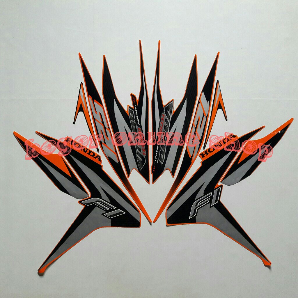 Stiker Motor Vario Techno 125 Fi 2012 Orange