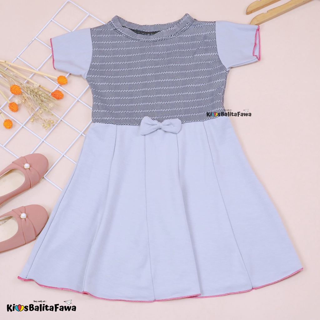 Dress Rossa LENGAN uk 5-6 Tahun / Dres Anak Perempuan Cewek Baju Lengan Murah Casual Import Gaun