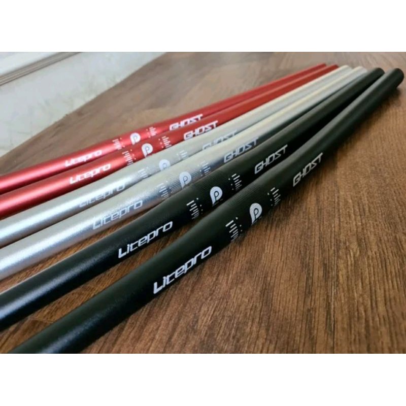 Stang handlebar Sepeda litepro ghost Flat dan Rise Riser Mid Diameter 25.4 mm 25.4mm Flatt Lurus Alloy sepeda lipat Alumunium seli not litepro monster xlr8 fmf truvatif