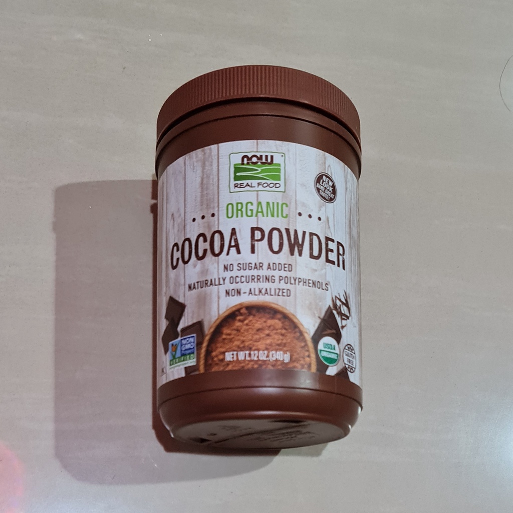 Now Real Food Organic Cocoa Powder No Sugar Added 340 Gram