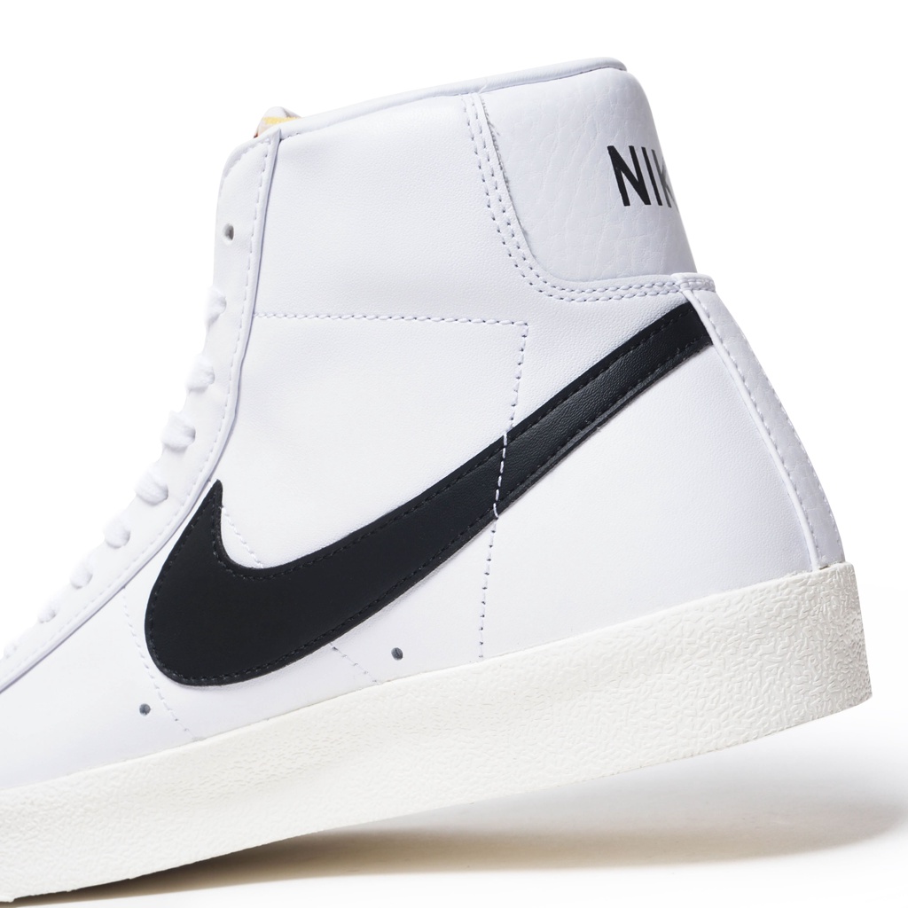nike blazer mid white black volt