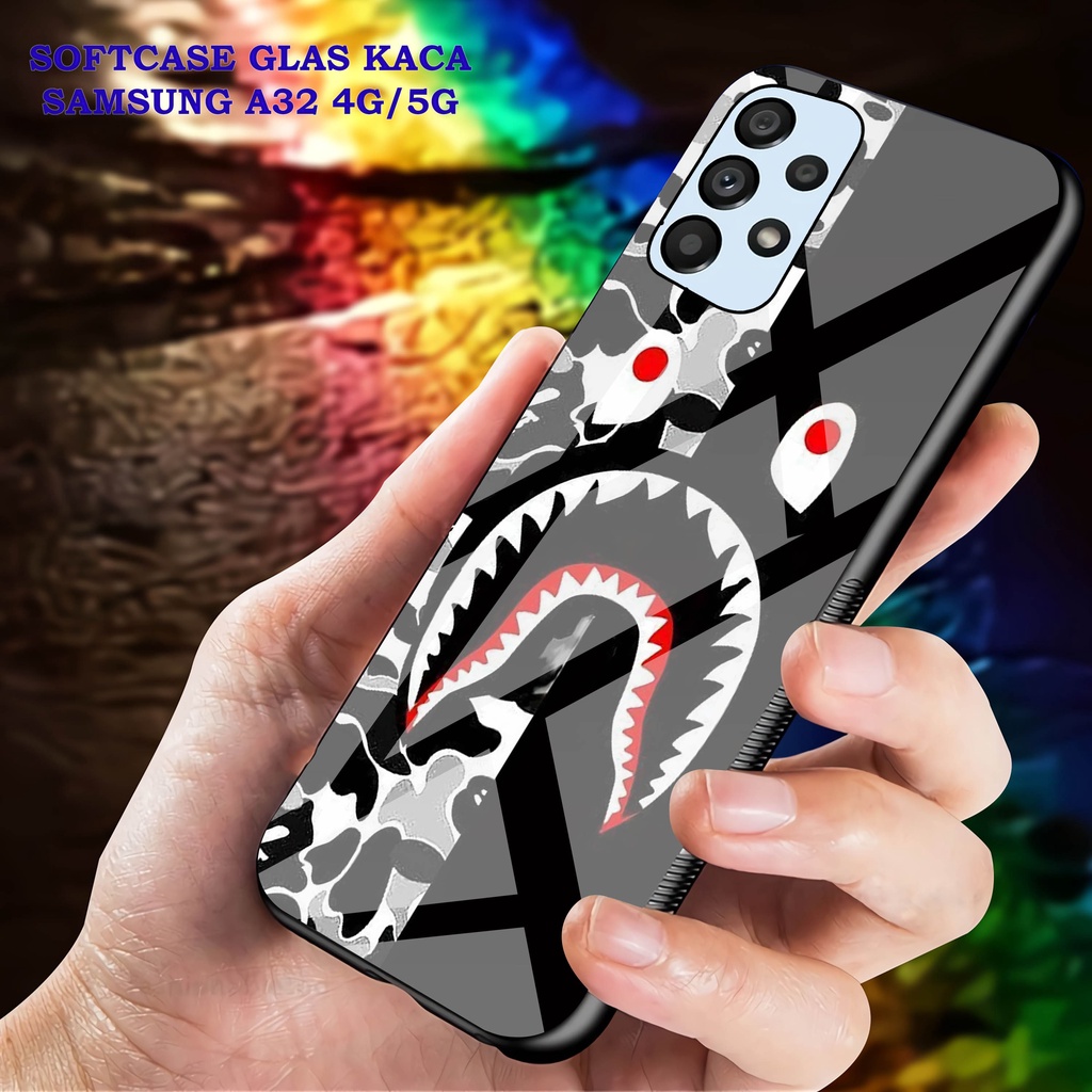 Softcase Glass Kaca SAMSUNG A32 [4G]- Case Hp Pelindung Handphone SAMSUNG A32 [5G] [ A26]