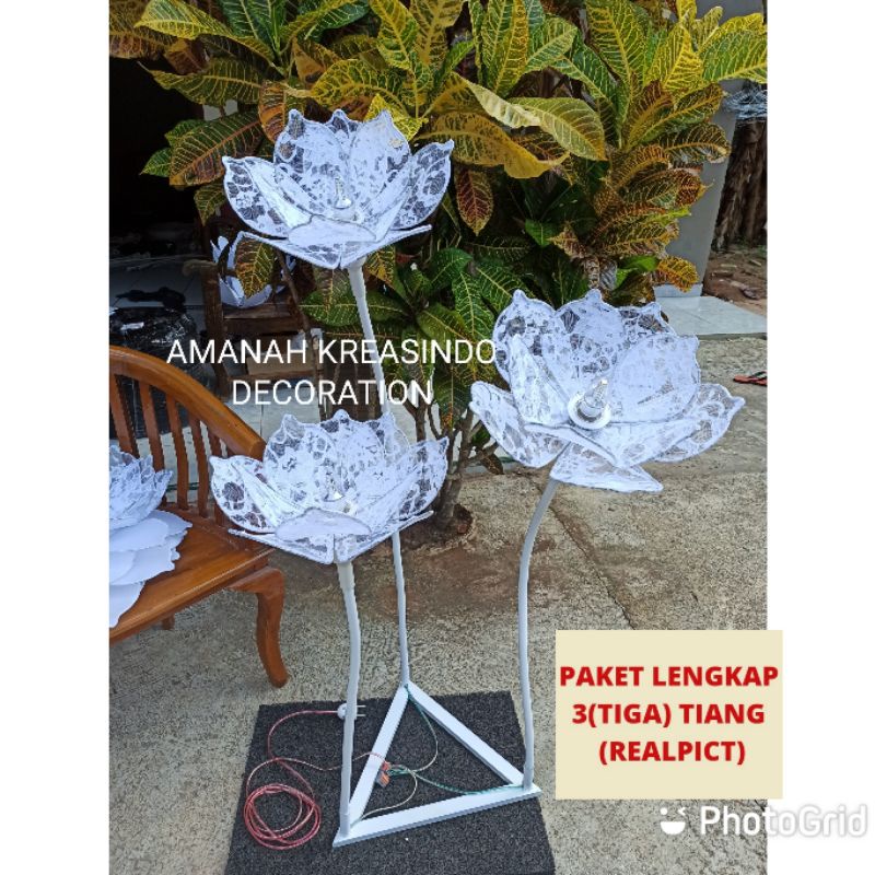 STANDING BUNGA LAMPU DEKORASI