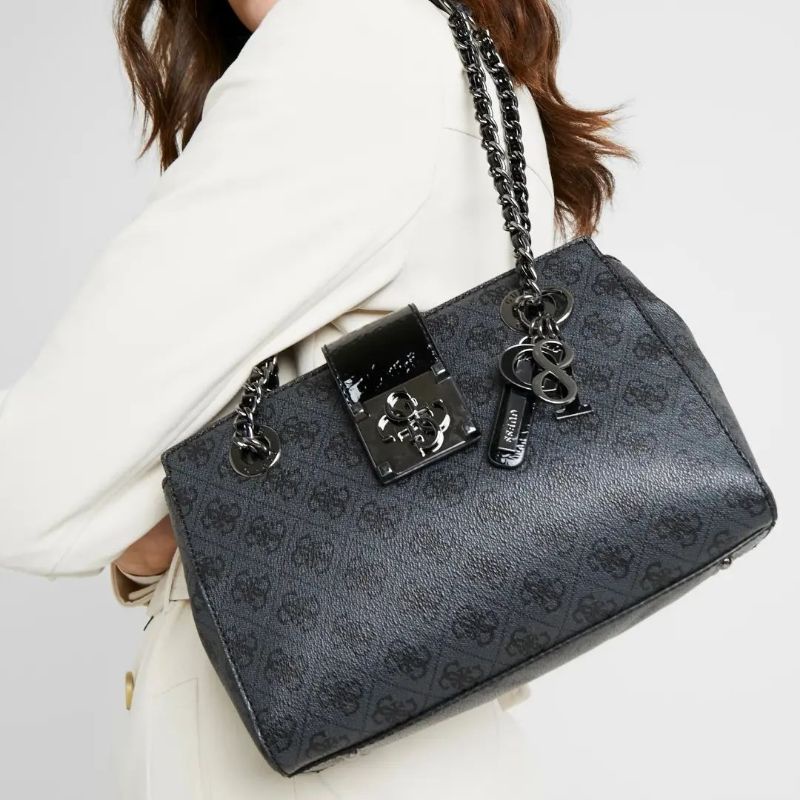 10.10 SALE | GUESSS LOGO CITY SOCIETY SATCHEL - Handbag