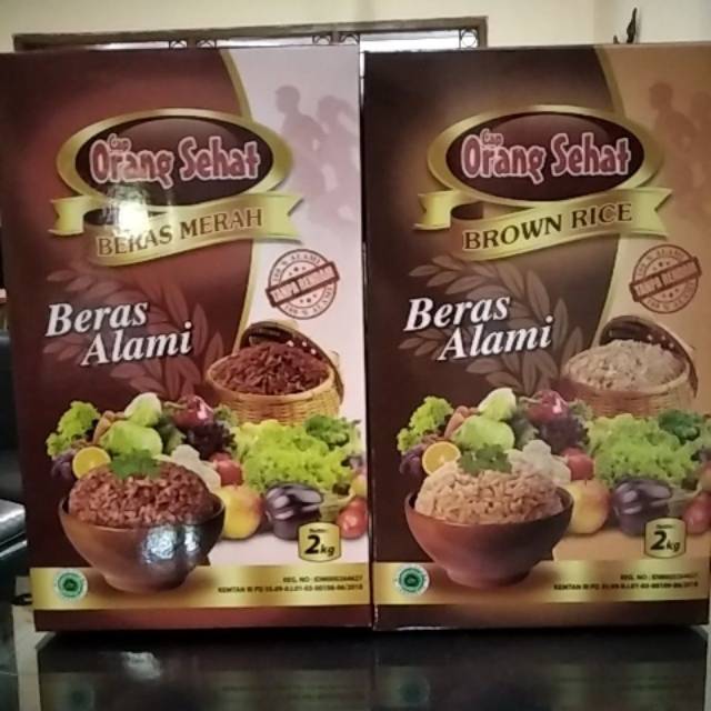 

Beras Merah dan Beras Coklat Organik 2kg cap Orang Sehat